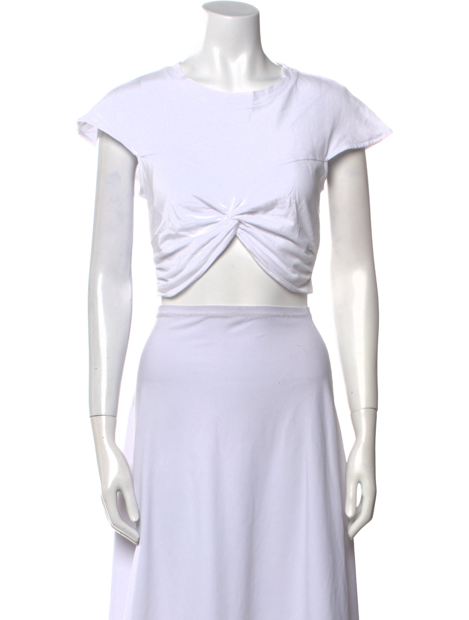 Isabel Marant Crew Neck Short Sleeve Crop Top